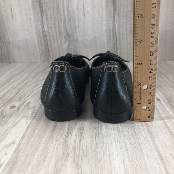 Aerosoles Whats What Flats Womens 8M Arina Black Leather Slip On Comfort Shoes - Picture 9 of 11